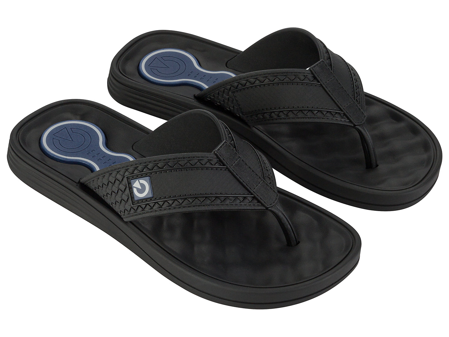 Sandalia Hombre Negro/Azul Egeu 084 Cartago