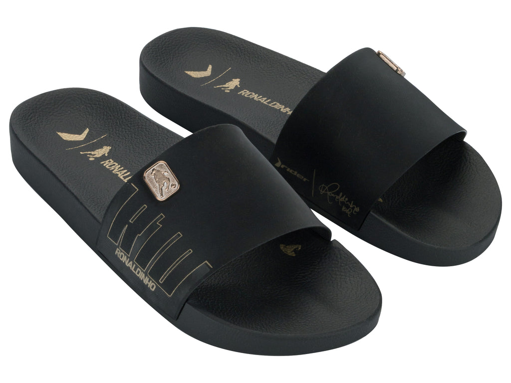 Sandalia Hombre Negro Slide R10 Rider