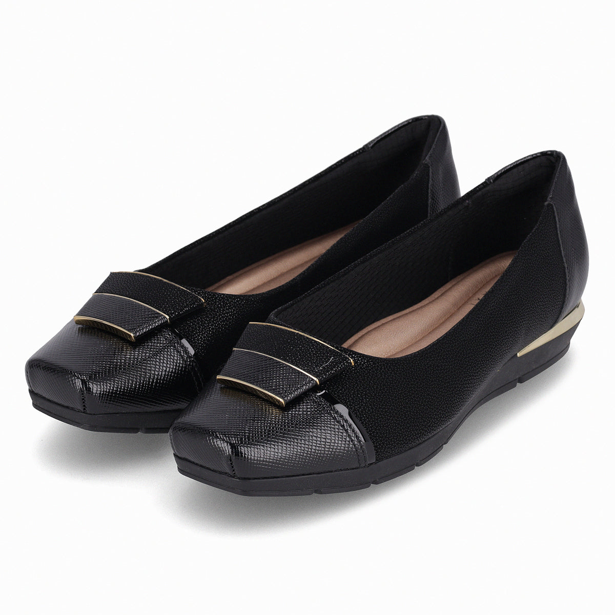 Zapato Mujer Negro/Dorado Fernanda Piccadilly