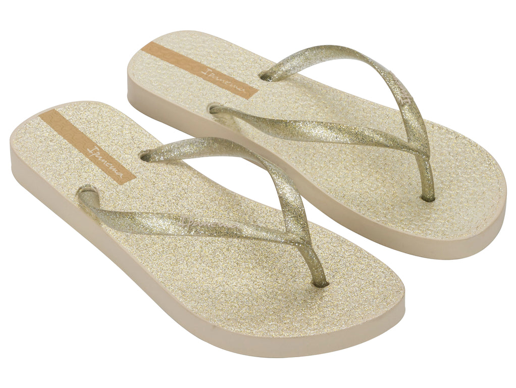 Sandalia Mujer Beige/Oro Glitter Fem Ipanema