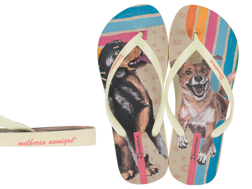 Sandalia Mujer Beige/Azul Love Pets 122 Ipanema