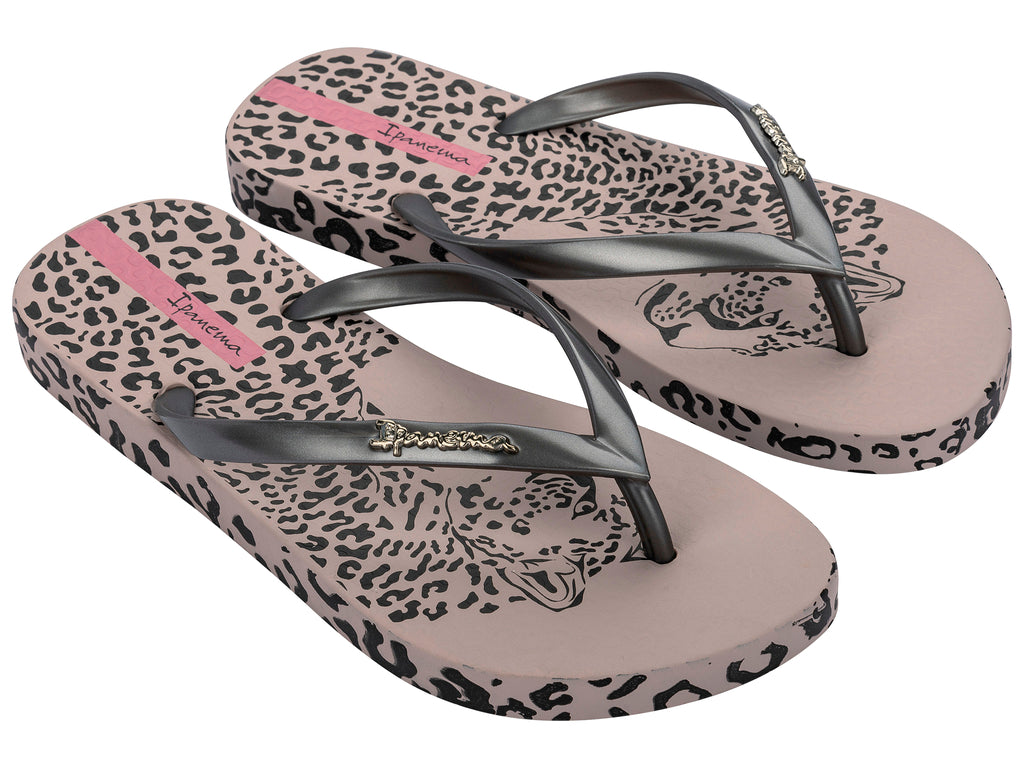 Sandalia Mujer Negro/Plata Animal Chic Ipanema