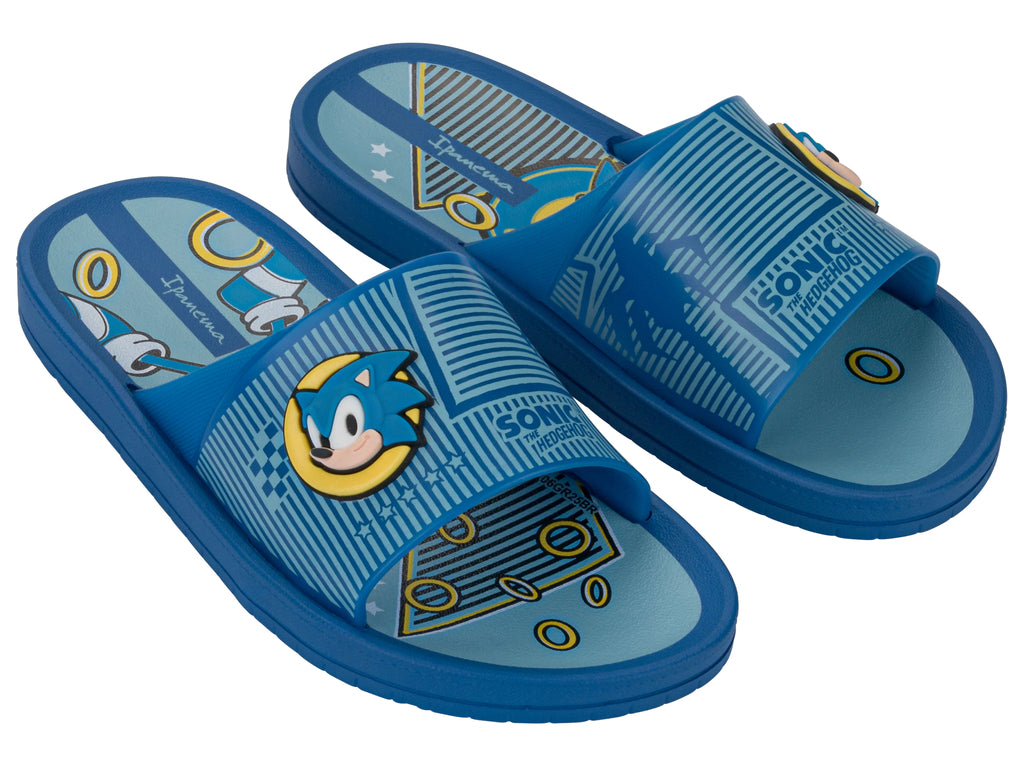 Sandalia Infantil Azul/Amarillo Sonic Slide Ipanema