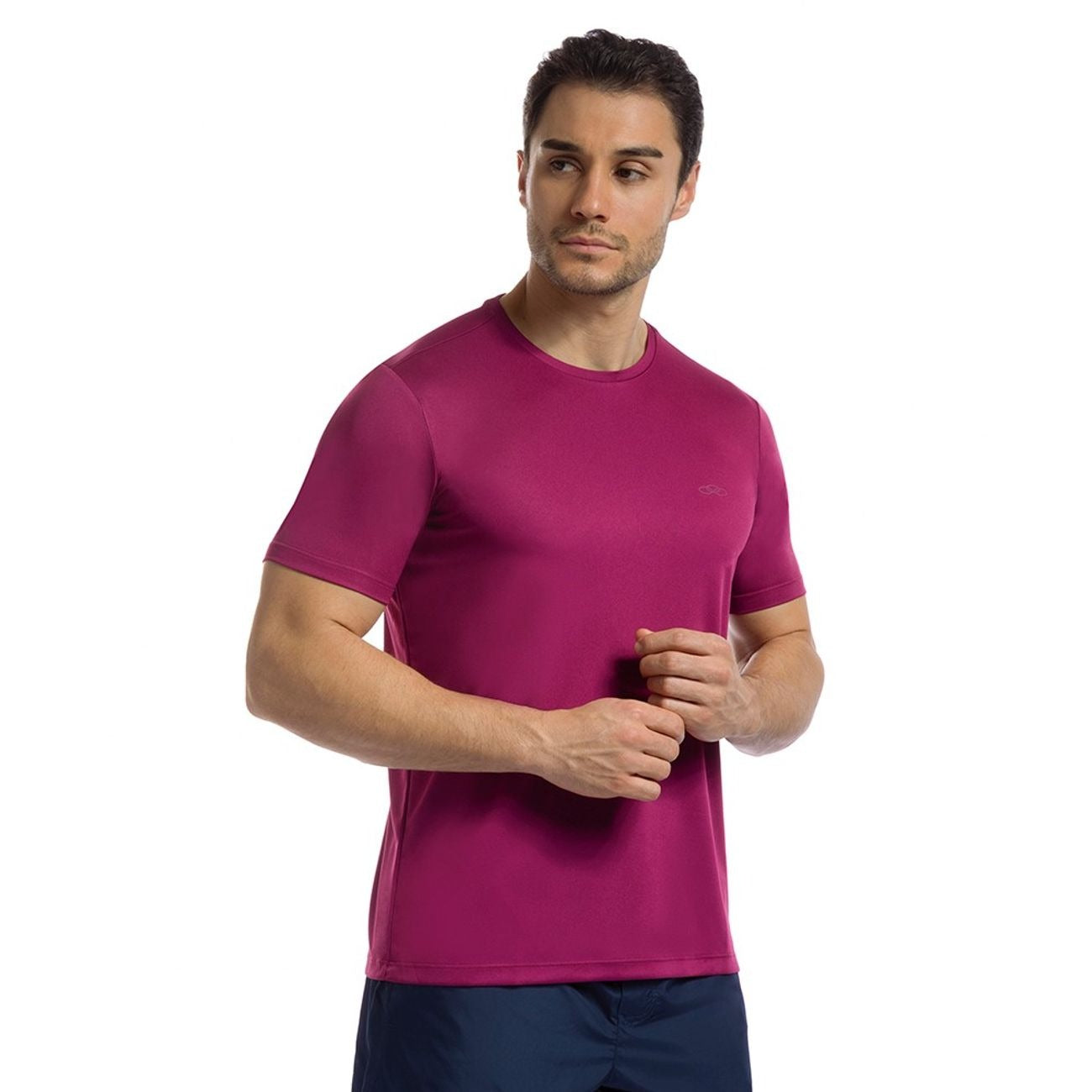 POLERA ESSENTIAL MANGA CORTA CEREZA HOMBRE