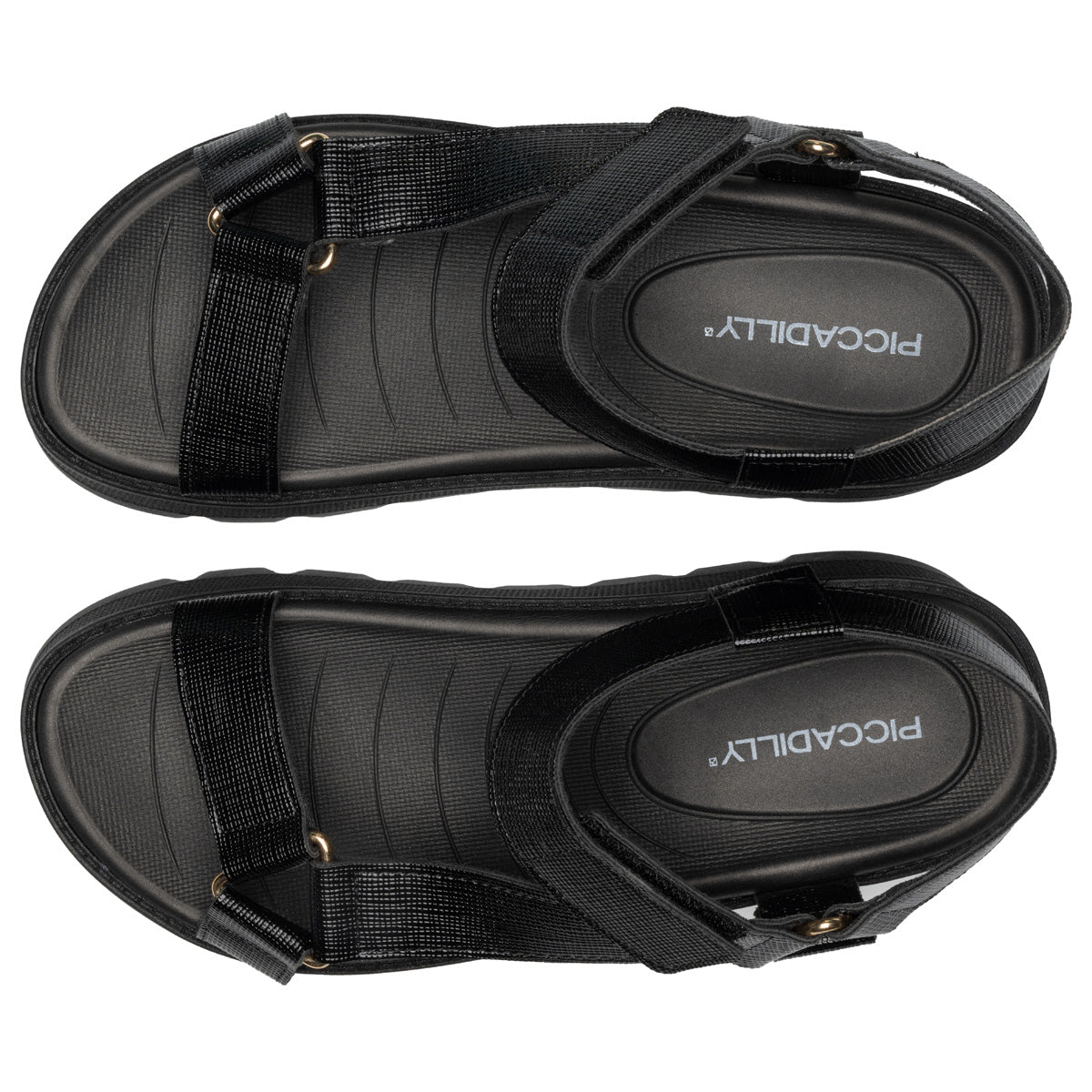 Sandalia Mujer Negro Sol Piccadilly