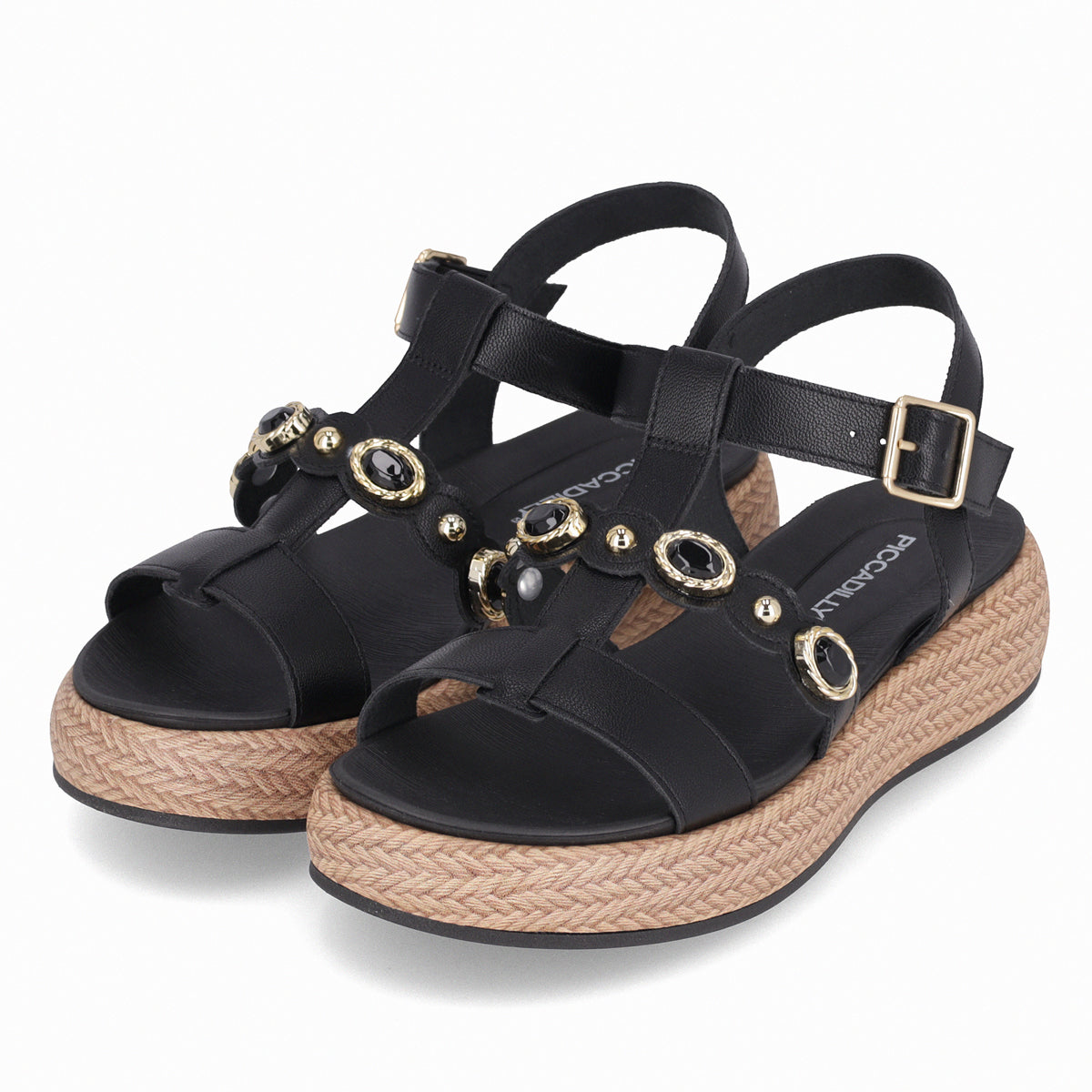 Sandalia Mujer Negro Sol 795 Piccadilly