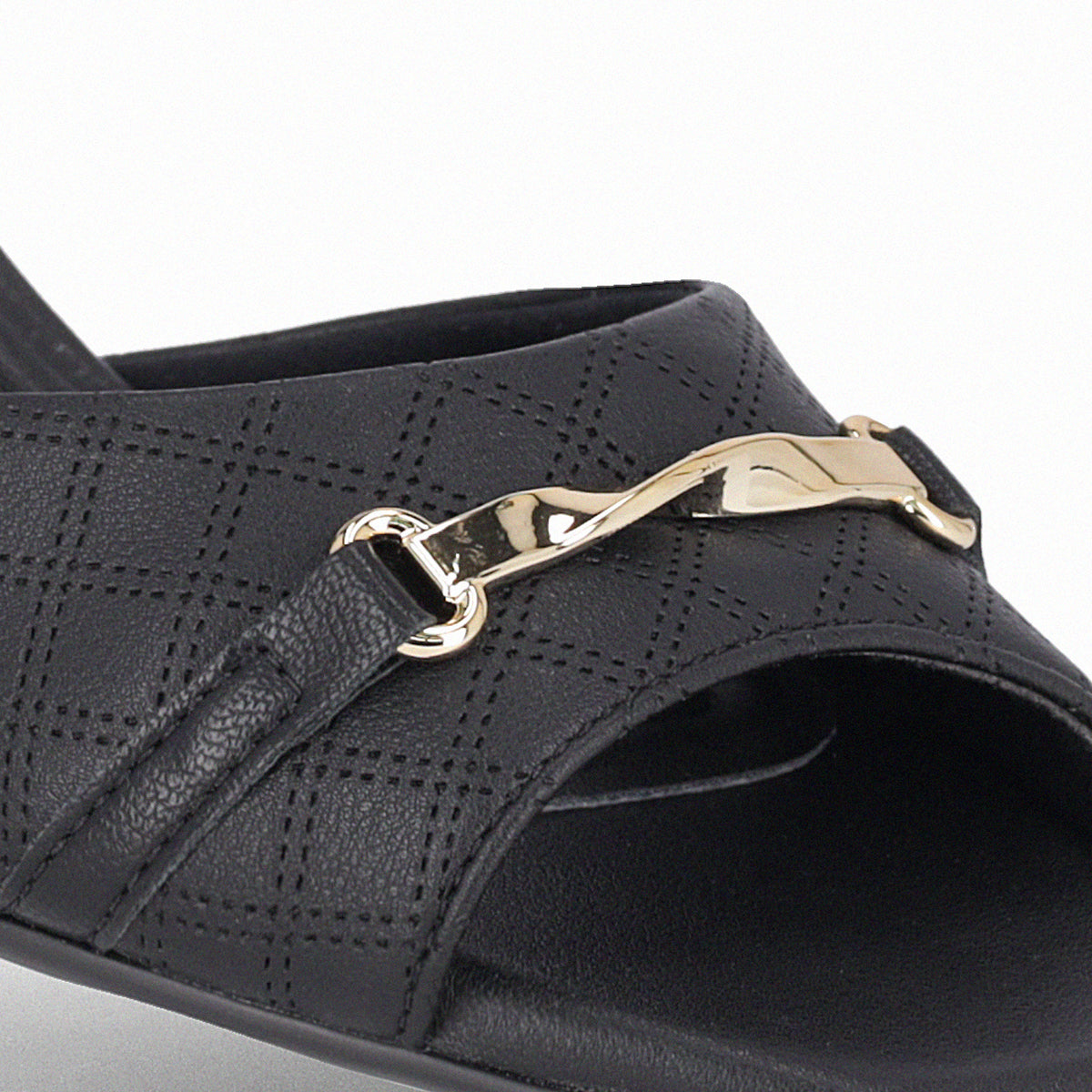 Sandalia Mujer Negro/Dorado Renee Piccadilly