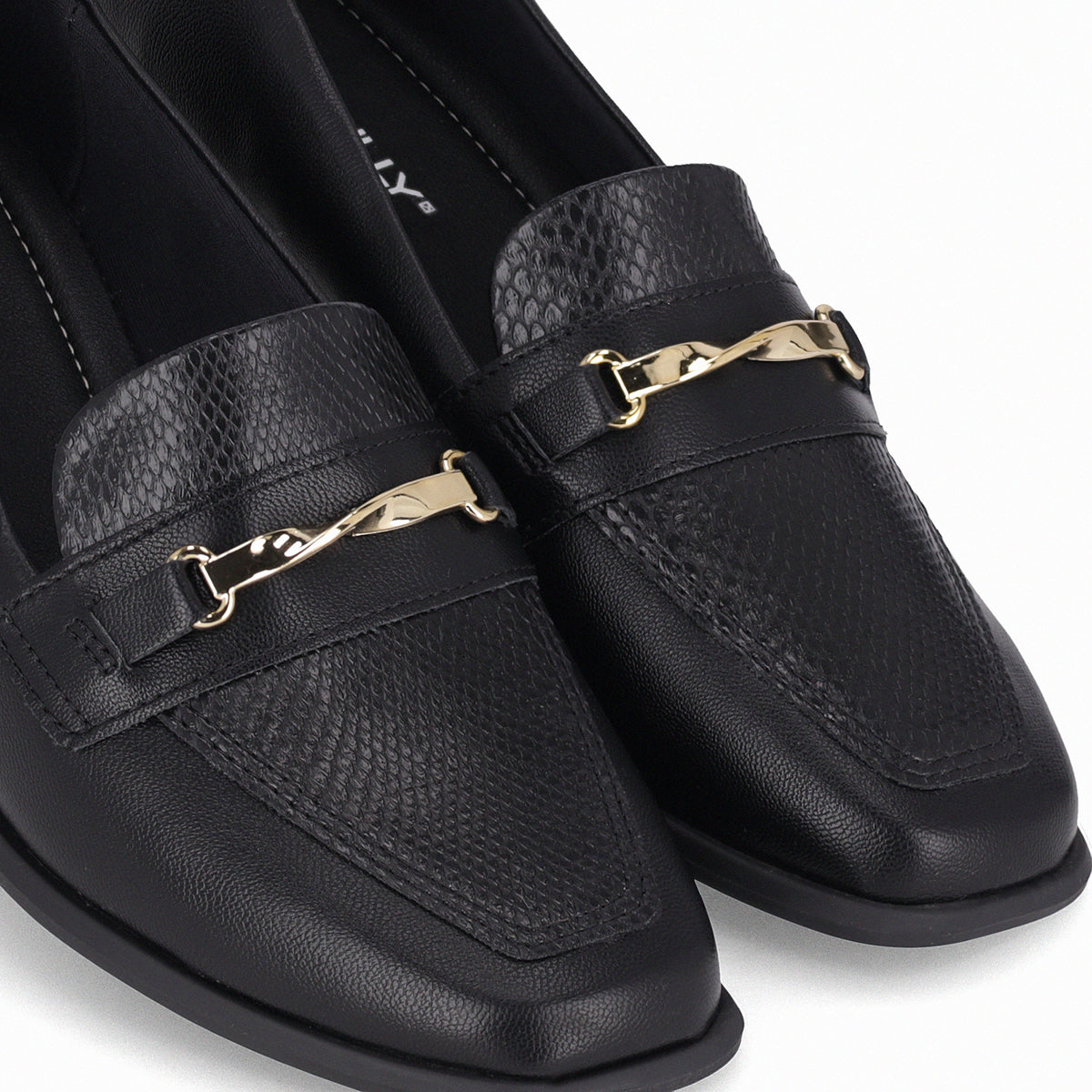 Mocasin Mujer Negro/Dorado Giovanna Piccadilly