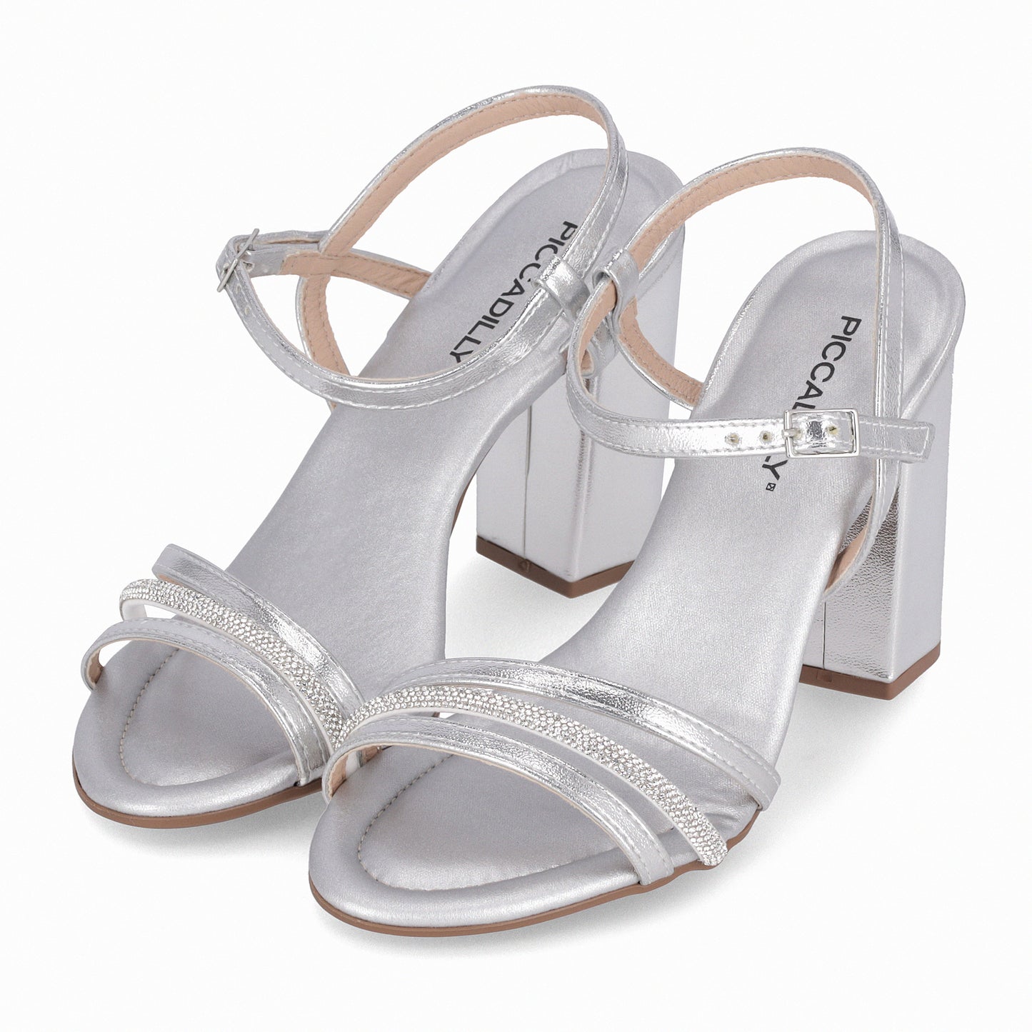 Sandalia Mujer Plateado/Strass Rafa Piccadilly