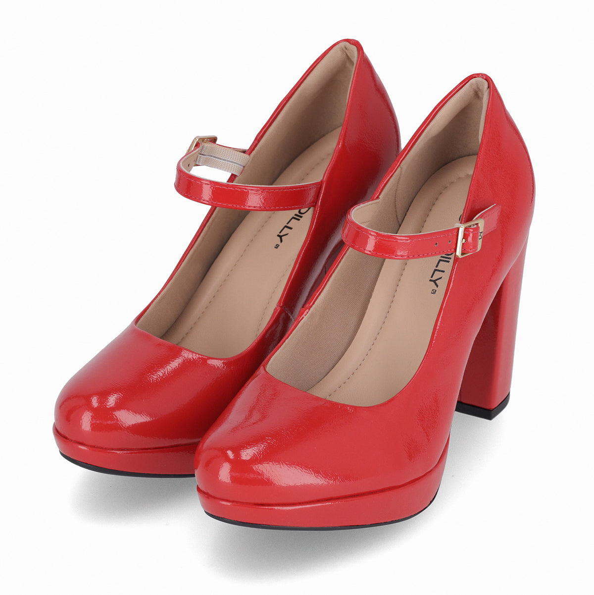 Zapato Mary Jane Mujer Rojo/Charol Evelin Piccadilly