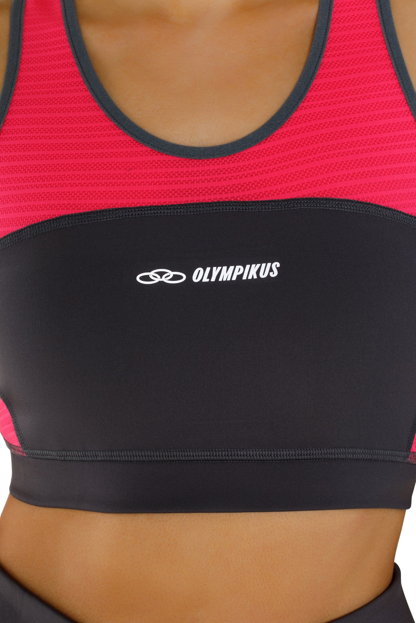 PETO RUNNER NEGRO/ROJO MUJER