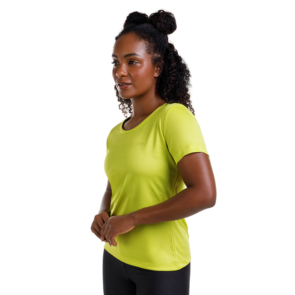 POLERA ESSENTIAL MANGA CORTA LIMA MUJER