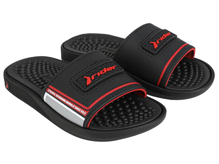 Sandalia Infantil Negro/Rojo Pump Rider