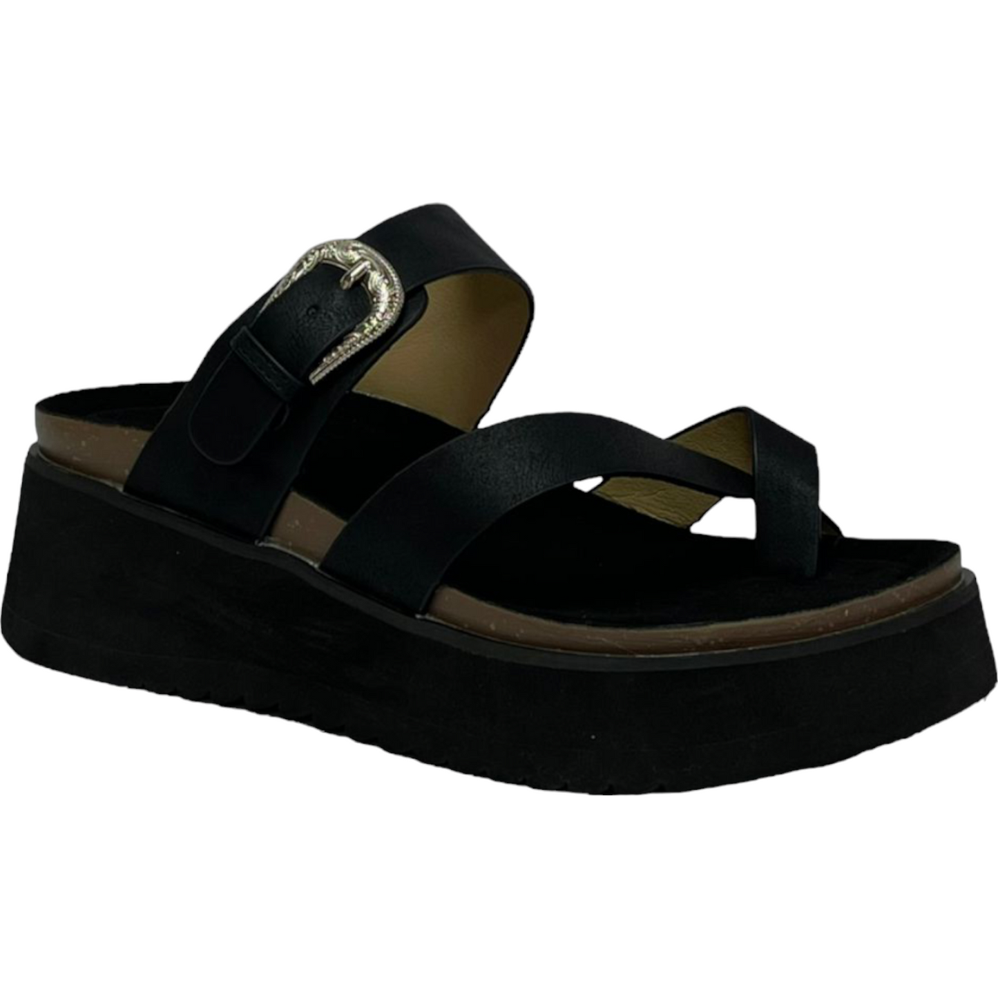 Sandalia Mujer Negro Rosario Detogni