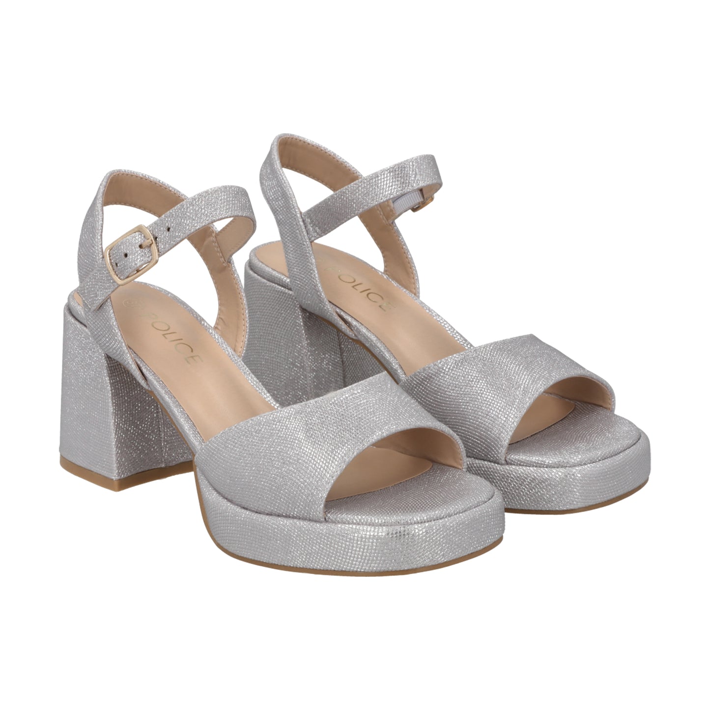 Sandalia Mujer Plateado/Snake Lissa Police