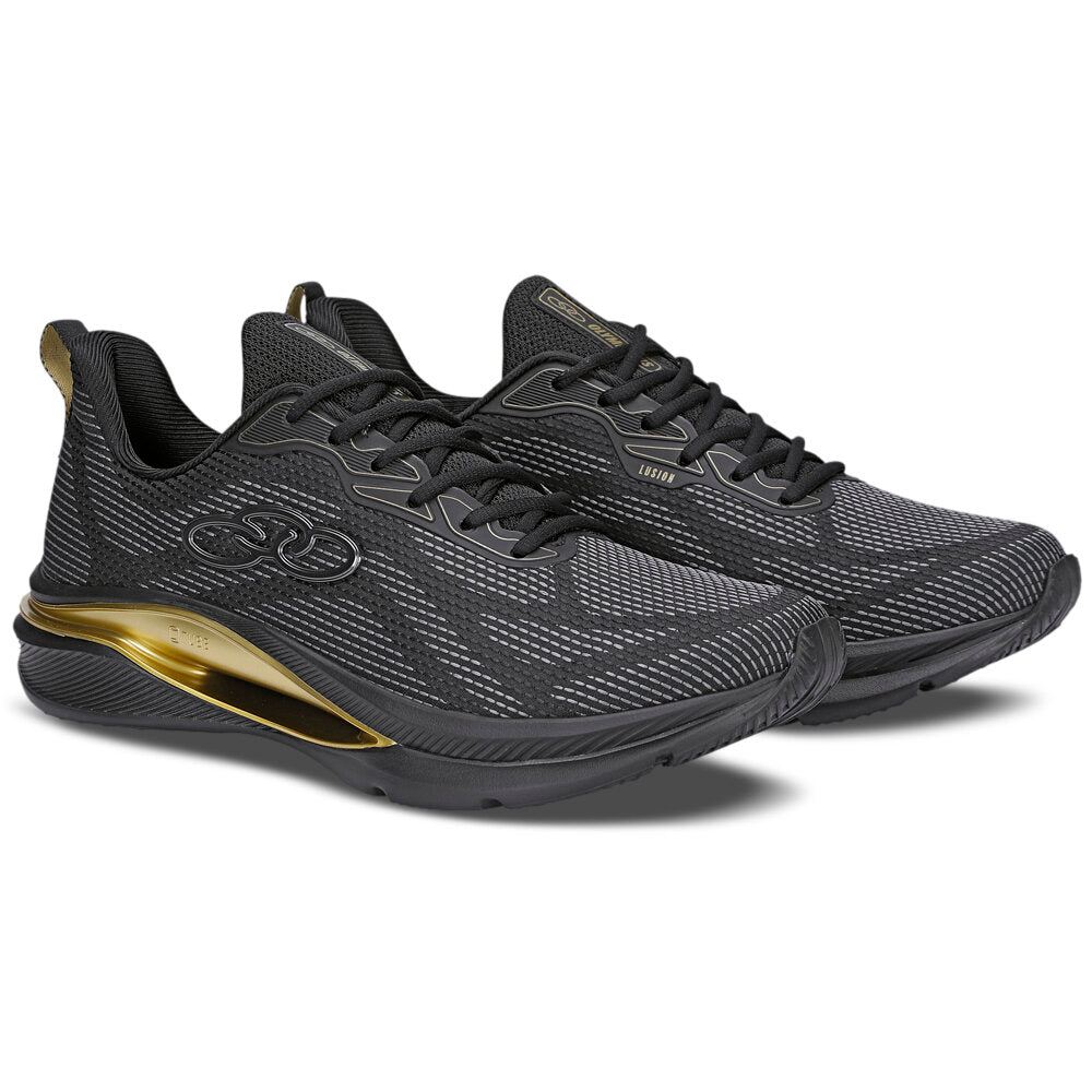 Zapatilla Hombre Lusion Negro/Dorado Olympikus