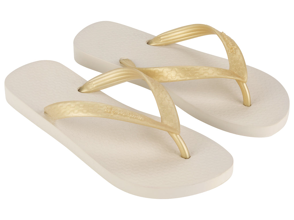 Sandalia Mujer Beige/Dorado Classica Ipanema