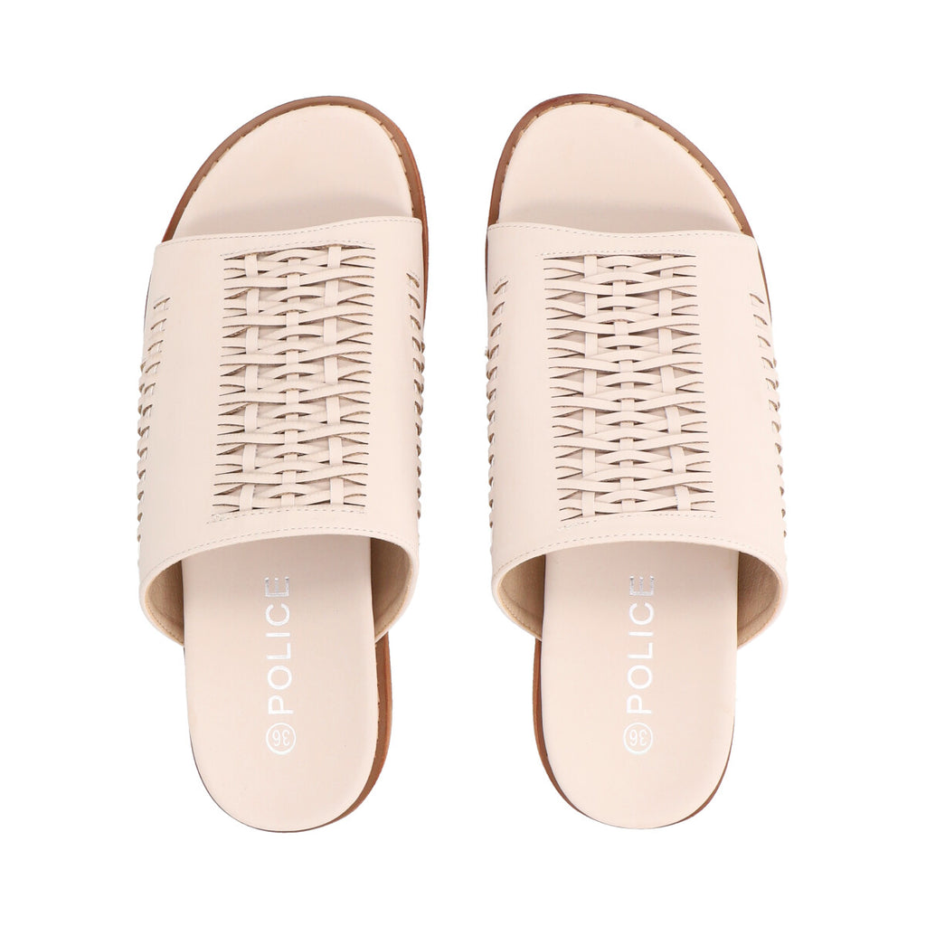 Sandalia Mujer Beige Plataforma Kika Police