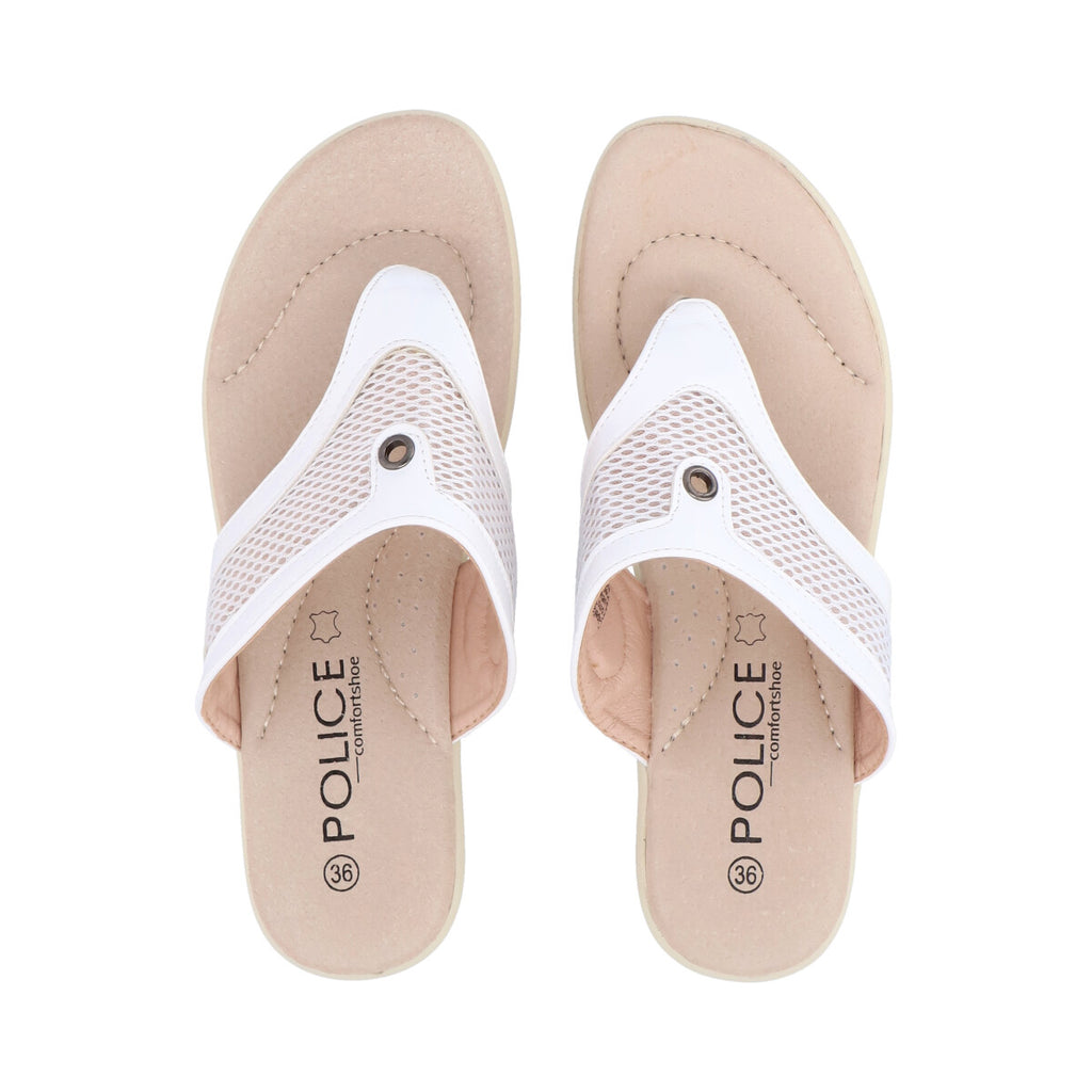 Sandalia Mujer Blanco Liberty Police