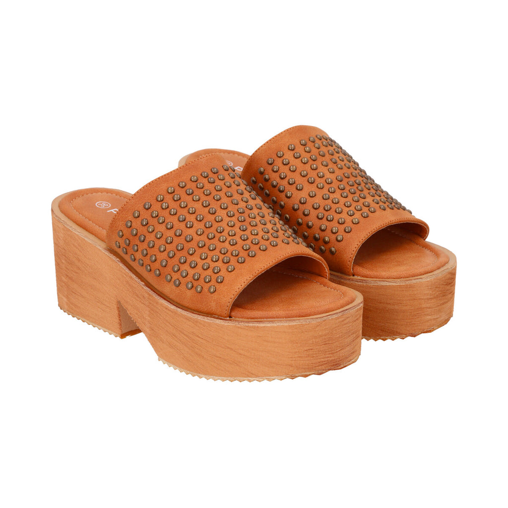 Sandalia Mujer Camel Fast Police