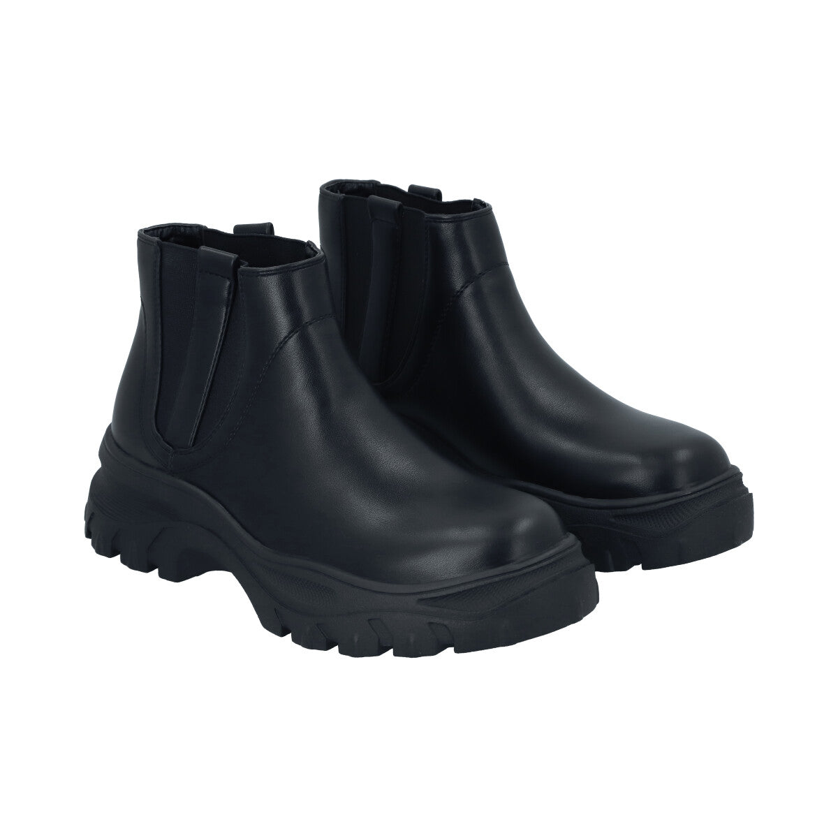 Botin Mujer Negro Plataforma Cota Police