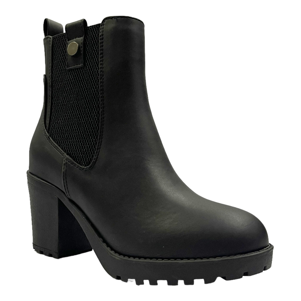 Botin Mujer Negro Taco Medio Boston Detogni