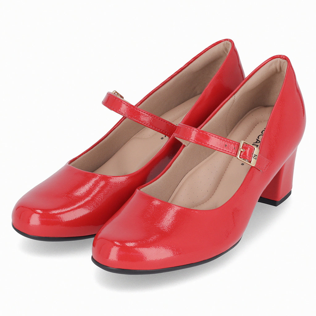 Zapato Mary Jane Mujer Rojo/Charol Laura Piccadilly