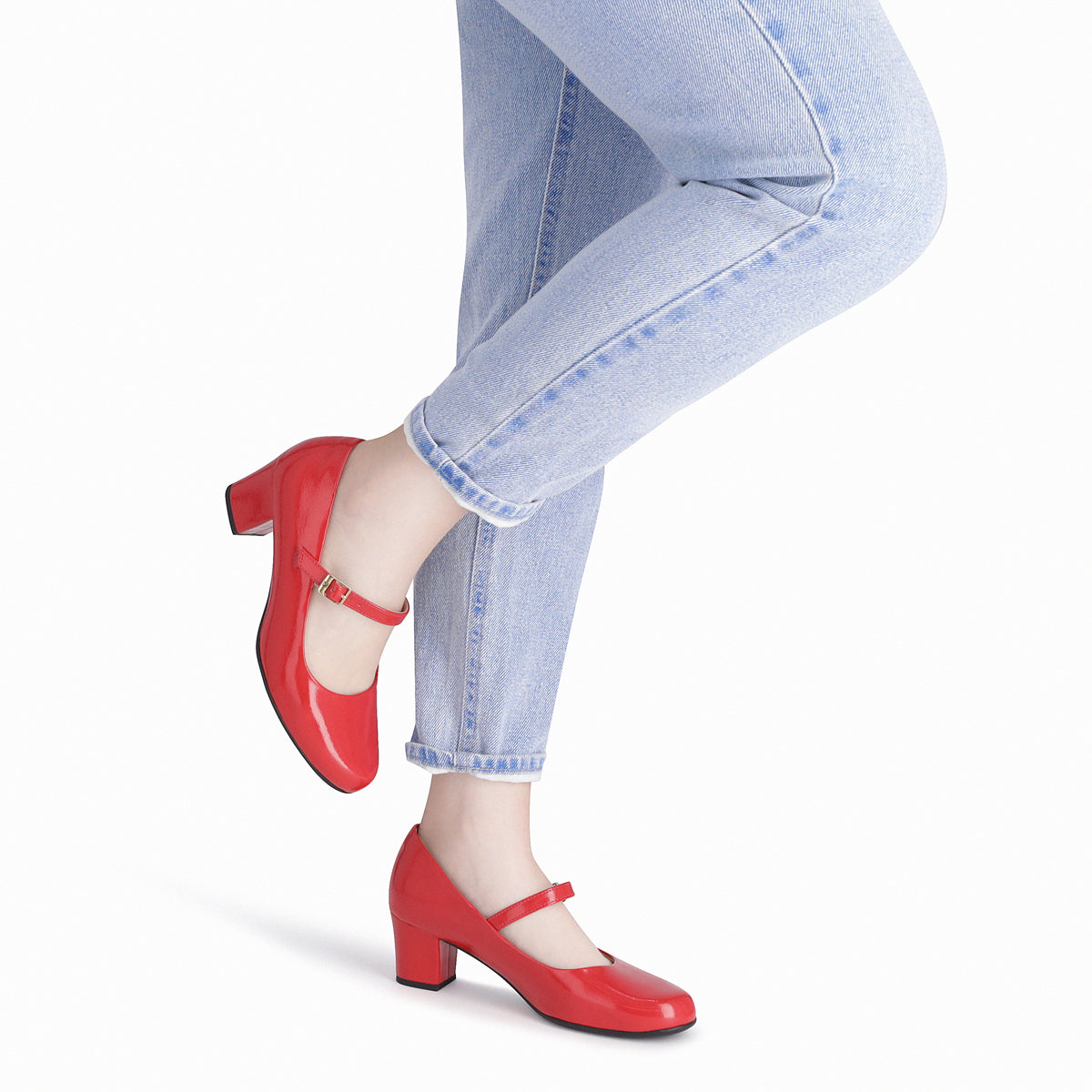 Zapato Mary Jane Mujer Rojo/Charol Laura Piccadilly