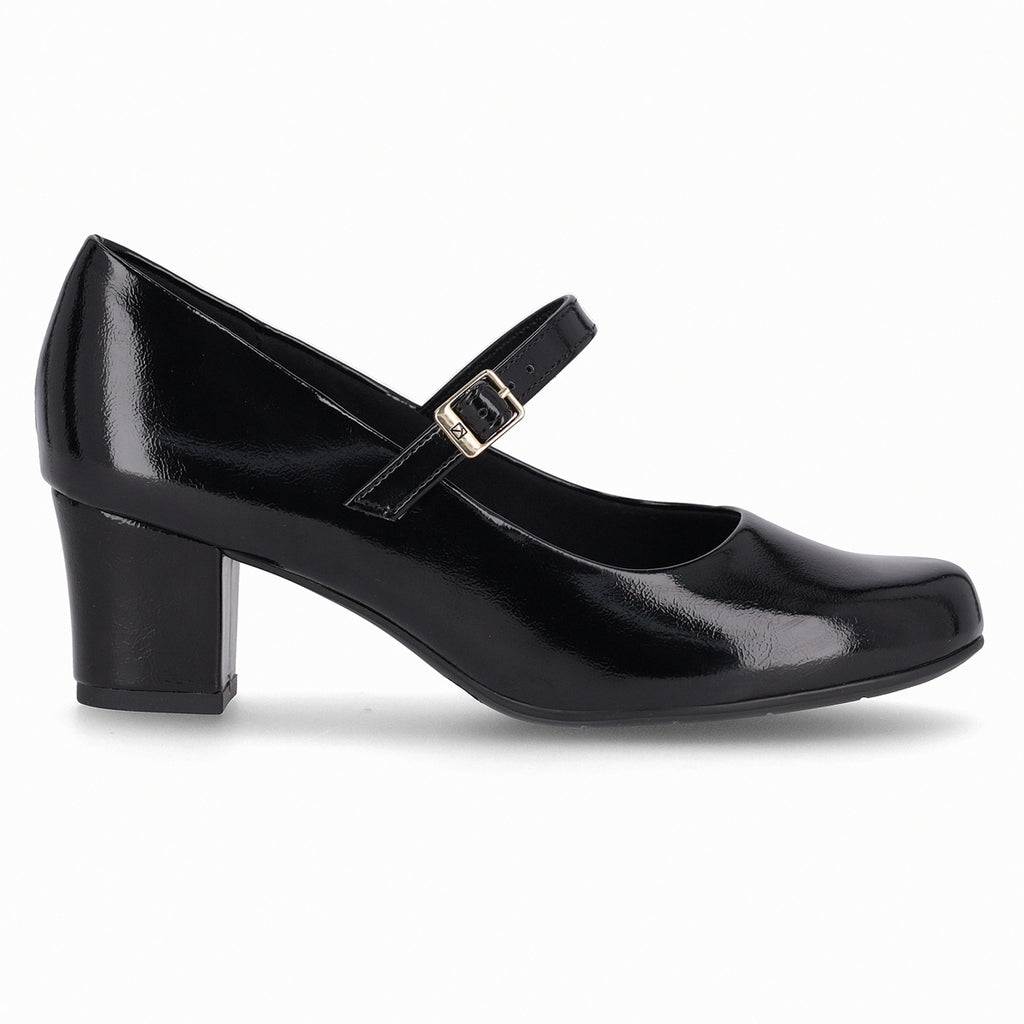 Zapato Mary Jane Mujer Negro/Charol Laura Piccadilly
