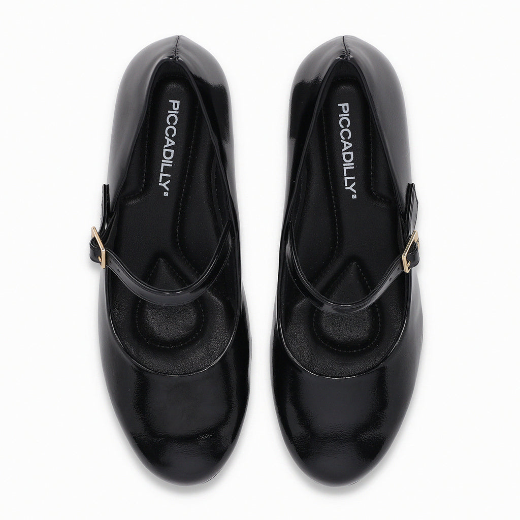 Zapato Mary Jane Mujer Negro/Charol Laura Piccadilly