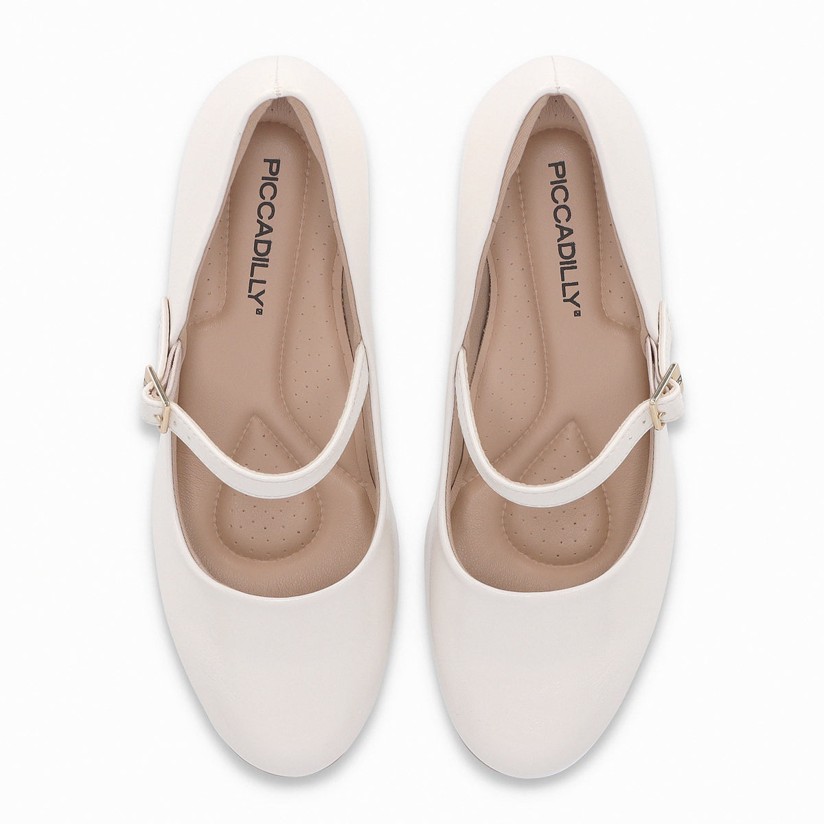 Zapato Mary Jane Mujer Crema /Charol Laura Piccadilly