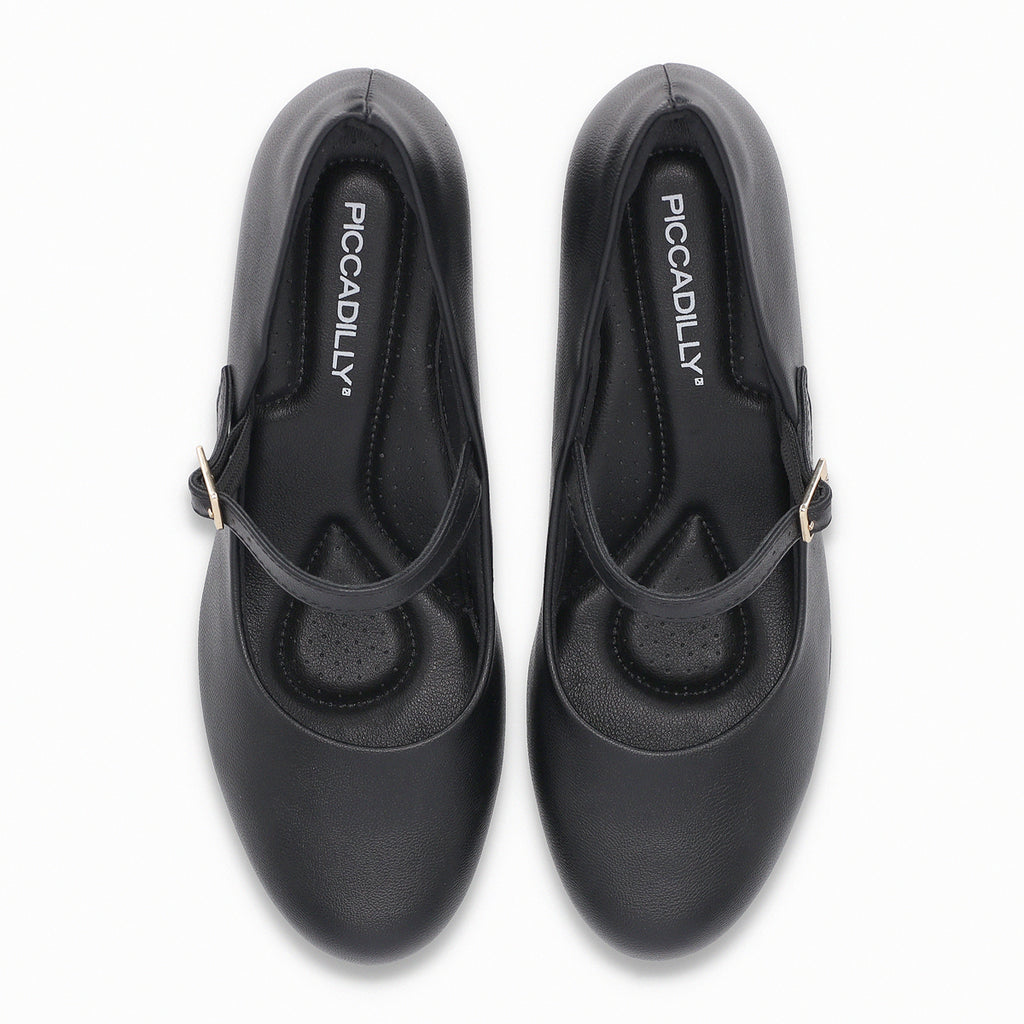 Zapato Mary Jane Mujer Negro Laura 01 Piccadilly