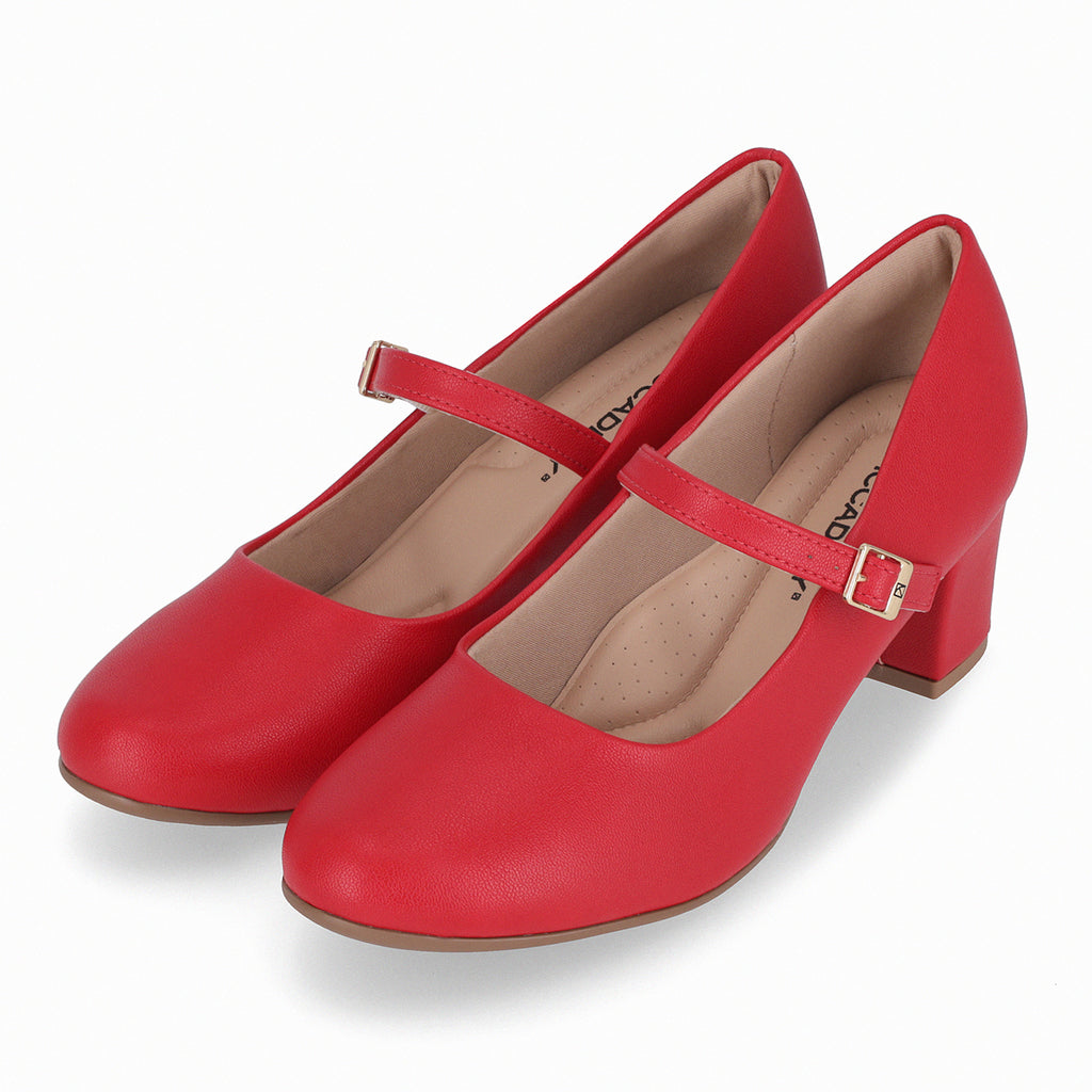 Zapato Mary Jane Mujer Rojo Laura 01 Piccadilly
