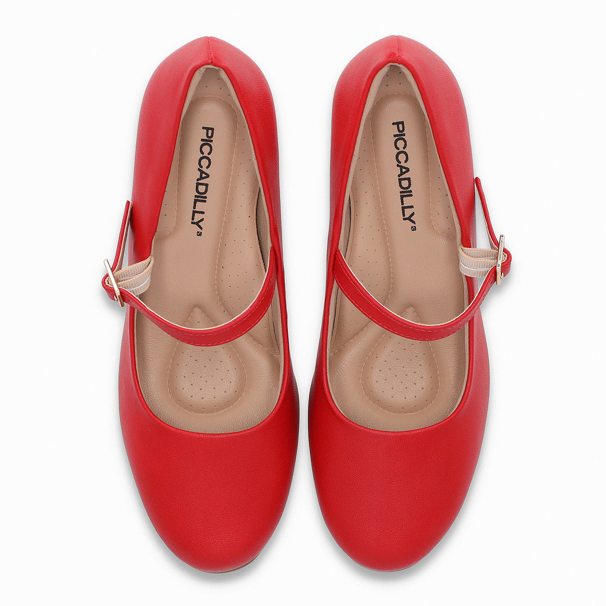 Zapato Mary Jane Mujer Rojo Laura 01 Piccadilly