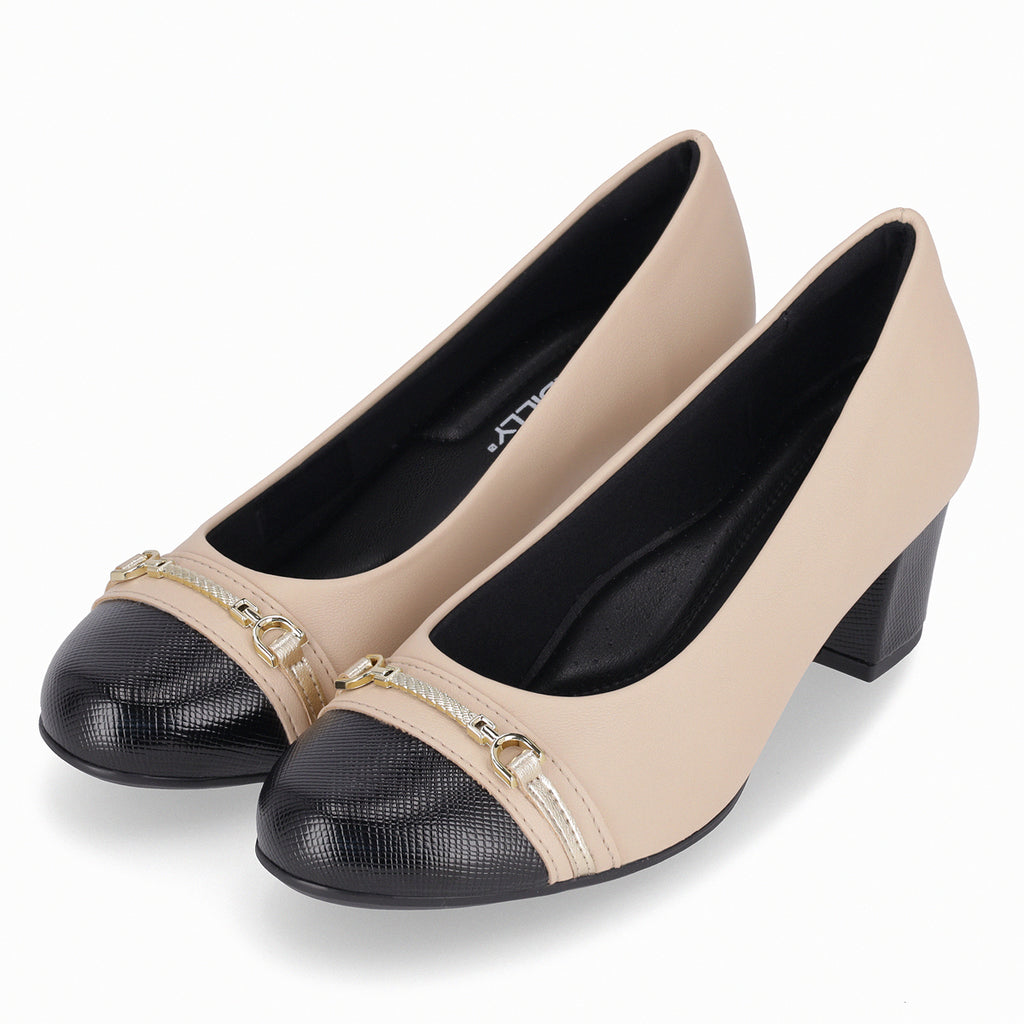 Zapato Mujer Beige/Negro Laura 02 Piccadilly