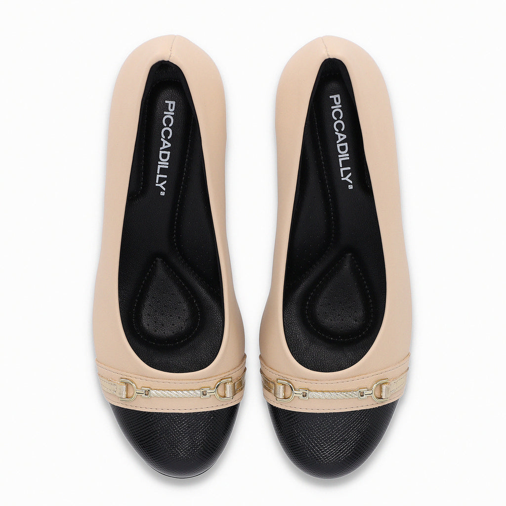 Zapato Mujer Beige/Negro Laura 02 Piccadilly