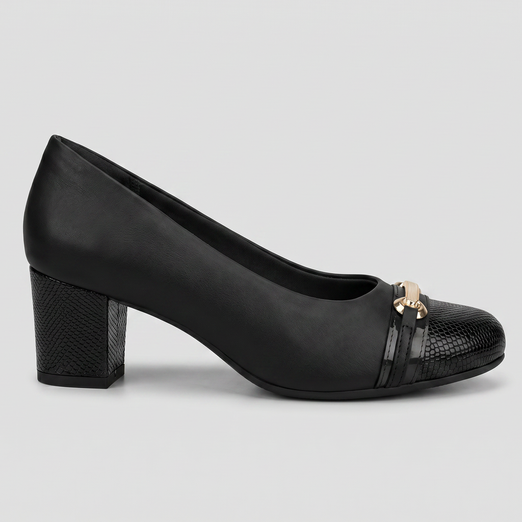 Zapato Mujer Negro/Dorado Laura Piccadilly