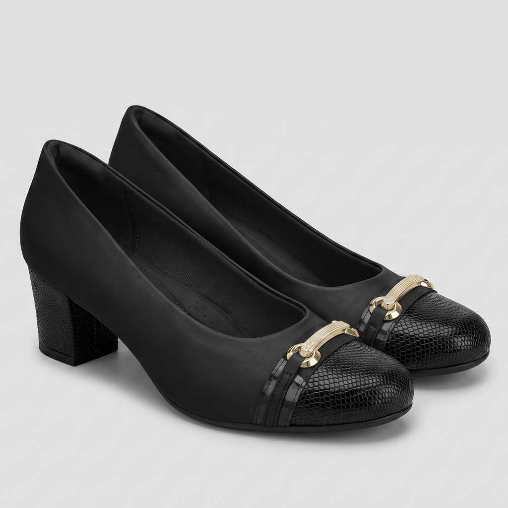 Zapato Mujer Negro/Dorado Laura Piccadilly