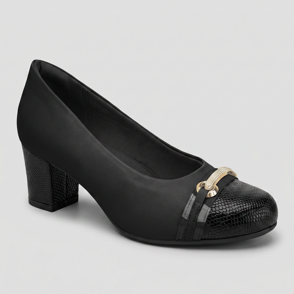 Zapato Mujer Negro/Dorado Laura Piccadilly