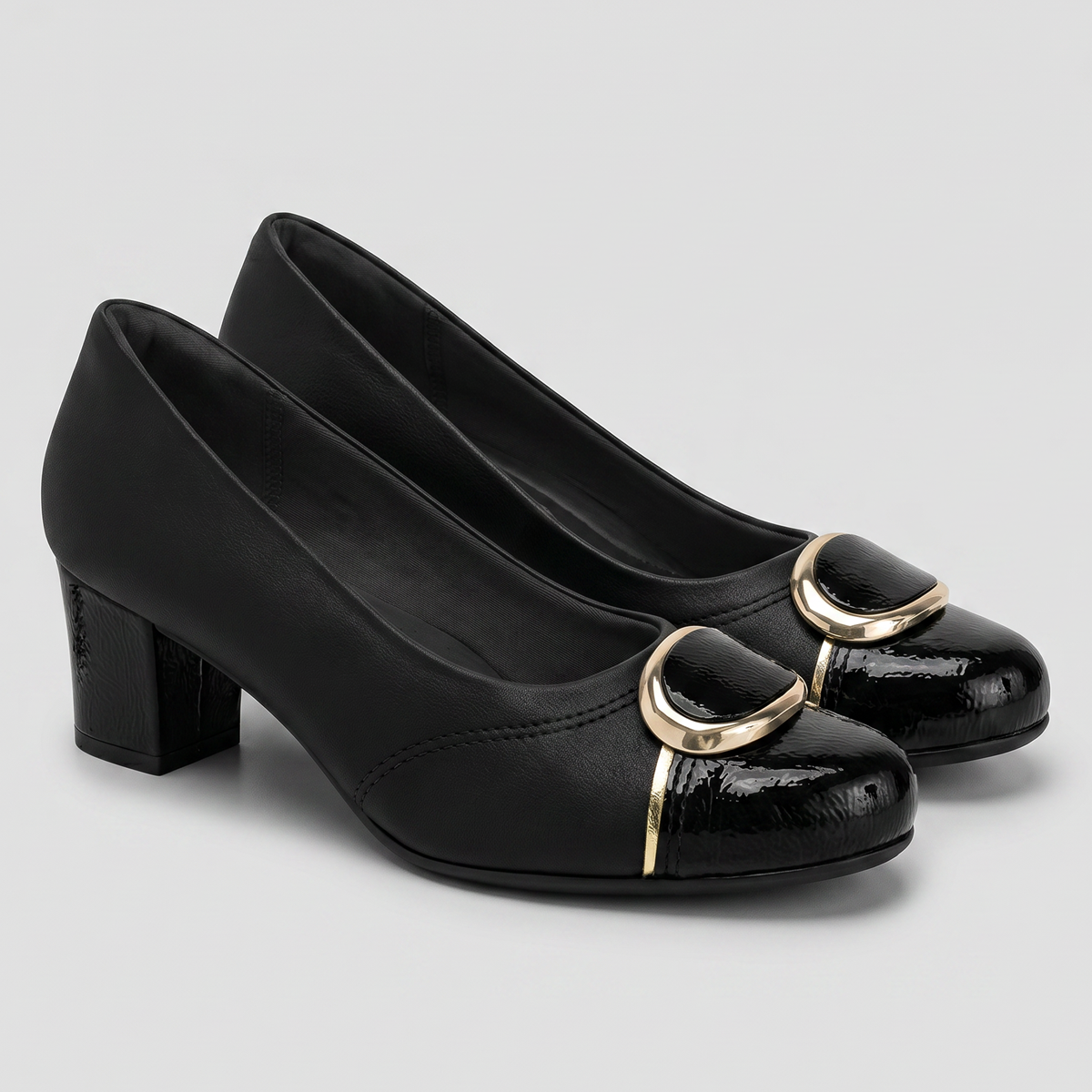 Zapato Mujer Negro/Dorado Laura 03 Piccadilly