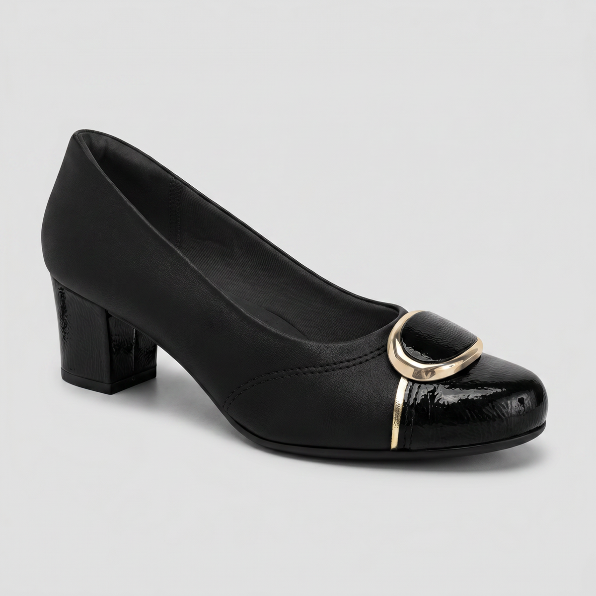 Zapato Mujer Negro/Dorado Laura 03 Piccadilly