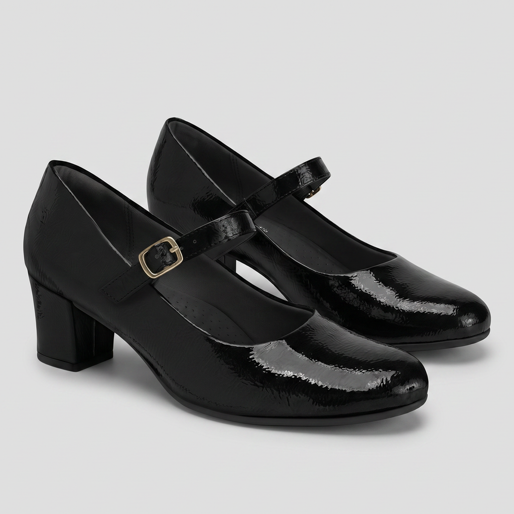Zapato Mary Jane Mujer Negro/Charol Laura 04 Piccadilly