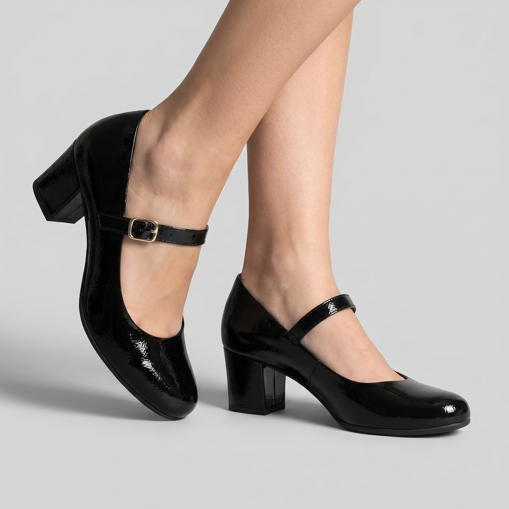 Zapato Mary Jane Mujer Negro/Charol Laura 04 Piccadilly