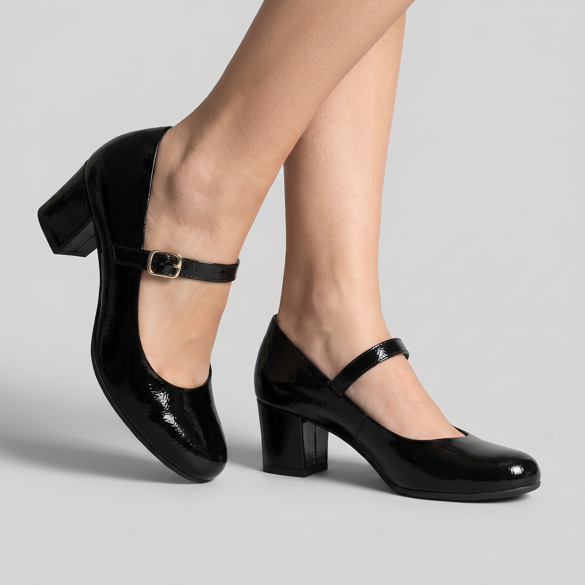 Zapato Mary Jane Mujer Negro/Charol Laura 04 Piccadilly