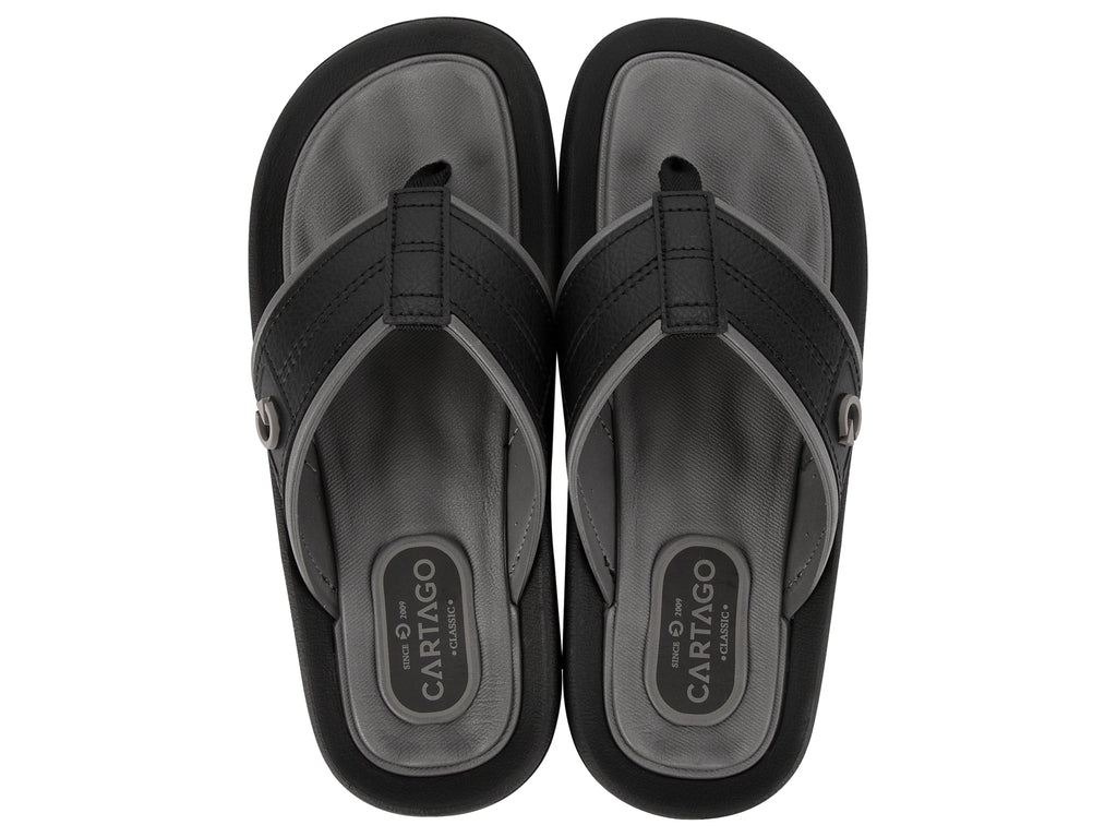 Sandalia Hombre Gris/Negro Fiji Cartago