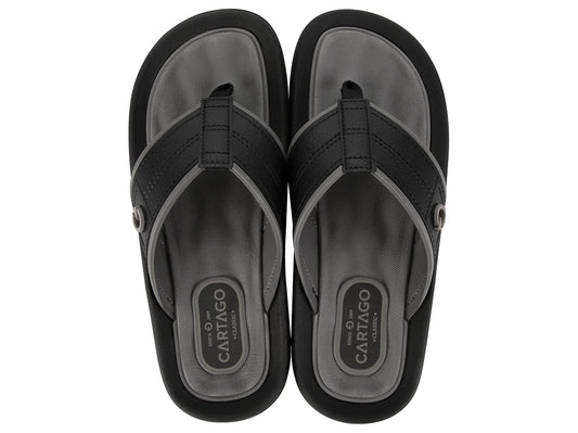 Sandalia Hombre Gris/Negro Fiji Cartago