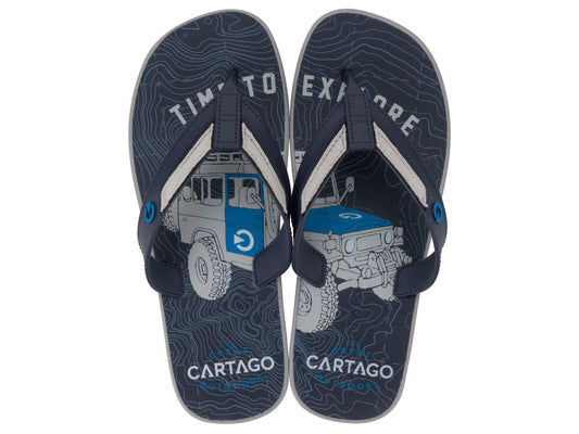 Sandalia Hombre Gris/Azul Dakar Cartago