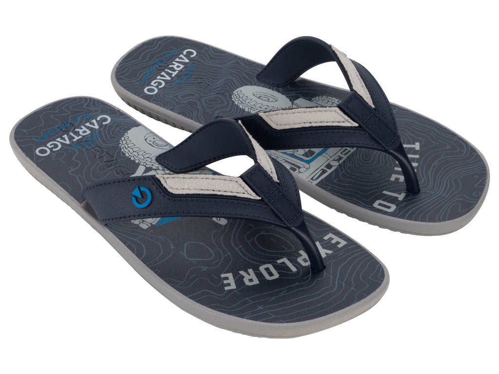 Sandalia Hombre Gris/Azul Dakar Cartago