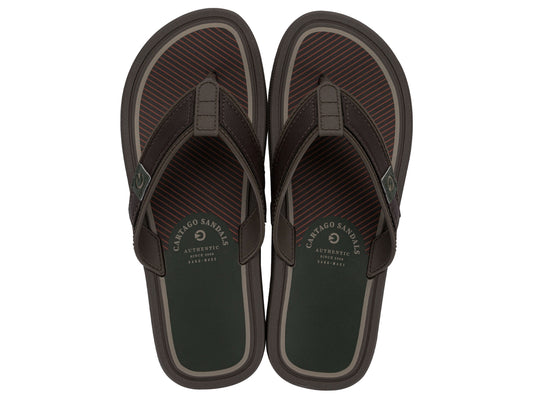 Sandalia Hombre Café/Verde Maiorca Esencial Cartago