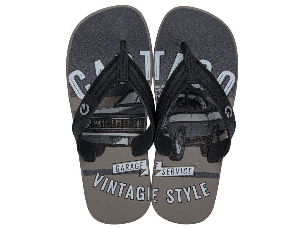 Sandalia Infantil Gris/Negro Atlanta Cartago